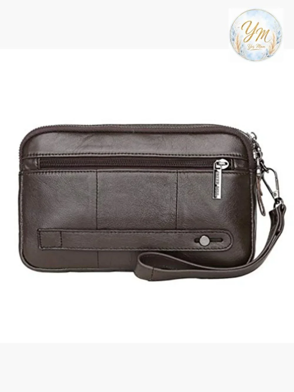 Genuine Leather Wristlet Clutch Wallet Organizer for Men